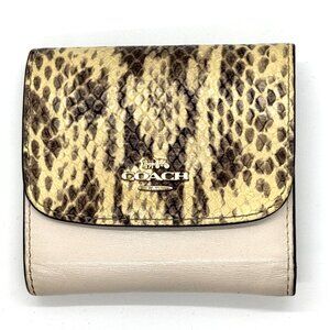 Snake Print Leather Purse by Coach
